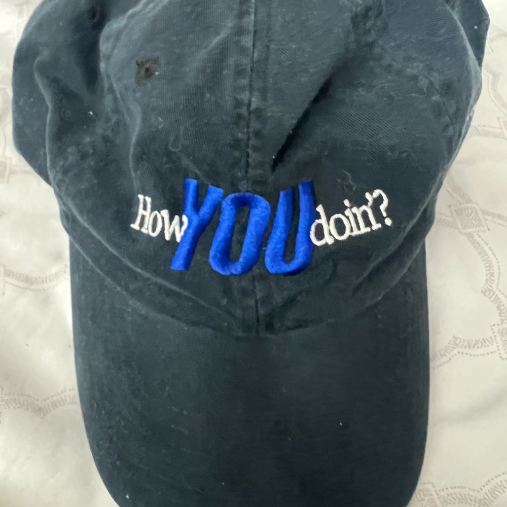 Black and Blue Embroidered Cap